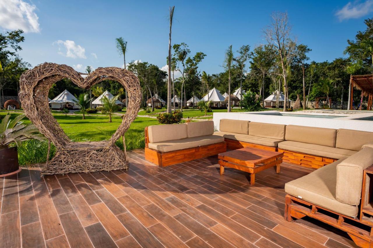 Xakluum Eco Glampings Hotell Puerto Morelos Exteriör bild
