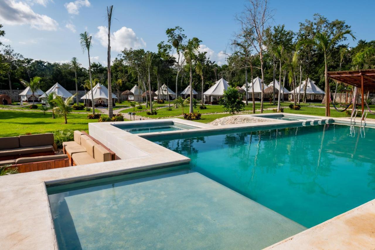 Xakluum Eco Glampings Hotell Puerto Morelos Exteriör bild